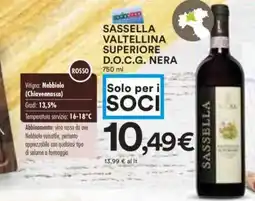 Coop Superstore Sassella valtellina superiore d.o.c.g. NERA offerta