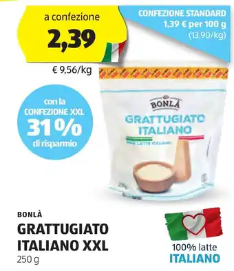 ALDI Bonlà grattugiato italiano xxl offerta