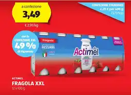 ALDI Actimel fragola xxl offerta