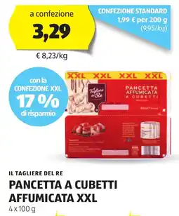 ALDI Il tagliere del re pancetta a cubetti affumicata xxl offerta