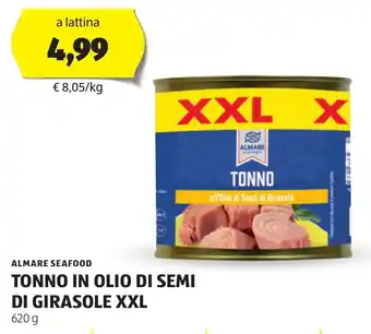 ALDI Almare seafood tonno in olio di semi di girasole xxl offerta