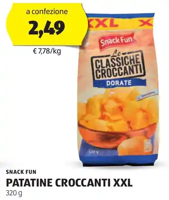 ALDI Snack fun patatine croccanti xxl offerta