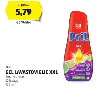 ALDI Pril gel lavastoviglie xxl offerta