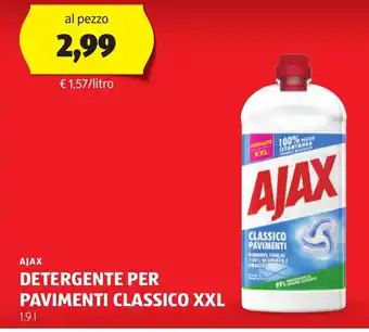 ALDI Ajax detergente per pavimenti classico xxl offerta