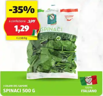 ALDI I colori del sapore spinaci offerta