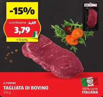 ALDI Il podere tagliata di bovino offerta