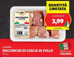 ALDI Il podere bocconcini di coscia di pollo offerta