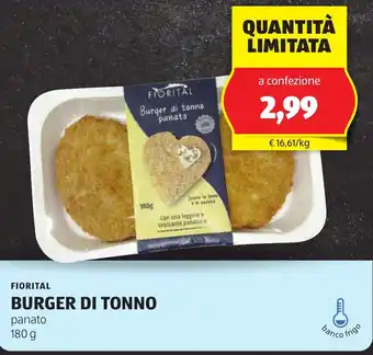 ALDI Fiorital burger di tonno offerta