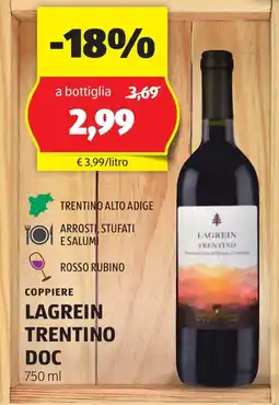 ALDI Coppiere lagrein trentino doc offerta