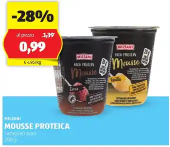 ALDI Milsani mousse proteica offerta