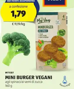 ALDI Myvay mini burger vegani offerta