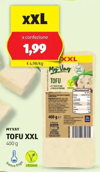 ALDI Myvay tofu xxl offerta