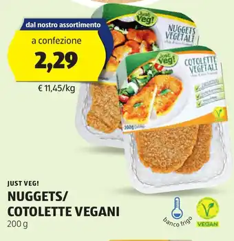 ALDI Just veg! nuggets/ cotolette vegani offerta