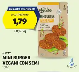 ALDI Myvay mini burger vegani con semi offerta