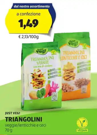 ALDI Just veg! triangolini offerta