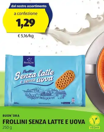 ALDI Buon'ora frollini senza latte e uova offerta