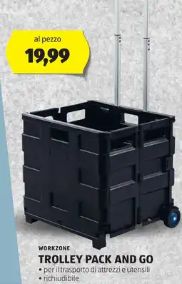 ALDI Workzone trolley pack and go offerta