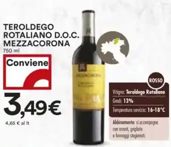 Coop Superstore Teroldego rotaliano d.o.c. mezzacorona offerta