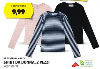 ALDI Up 2 fashion women shirt da donna, 2 pezzi offerta