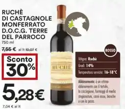 Coop Superstore Ruchè di castagnole monferrato d.o.c.g. terre del parroco offerta