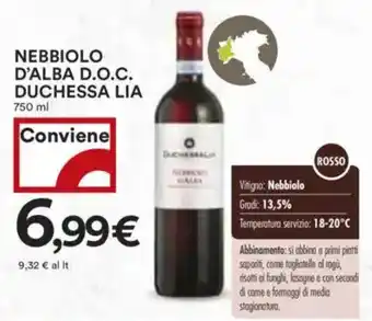 Coop Superstore Nebbiolo d'alba d.o.c. duchessa lia offerta