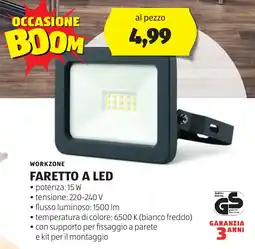 ALDI Workzone faretto a led offerta