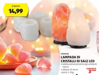 ALDI Casalux lampada di cristalli di sale led offerta