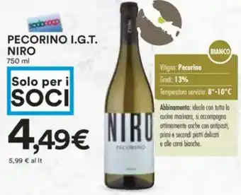 Coop Superstore Pecorino i.g.t. niro offerta