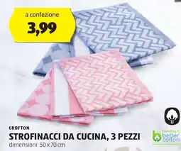 ALDI Crofton strofinacci da cucina, 3 pezzi offerta