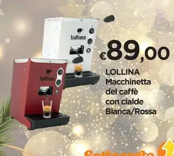Mister Risparmio Lollina macchinetta del caffè con cialde bianca/rossa offerta