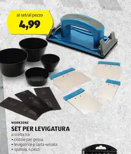 ALDI Workzone set per levigatura offerta