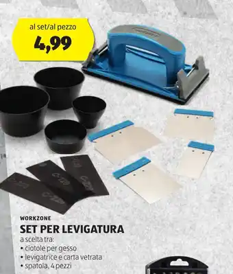 ALDI Workzone set per levigatura offerta