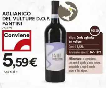 Coop Superstore Aglianico del vulture d.o.p. fantini offerta