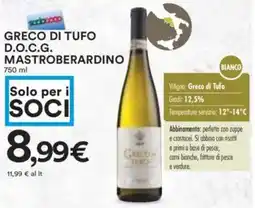 Coop Superstore Greco di tufo d.o.c.g. mastroberardino offerta