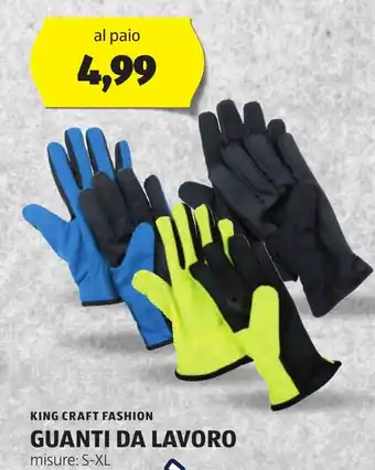 ALDI King craft fashion guanti da lavoro offerta