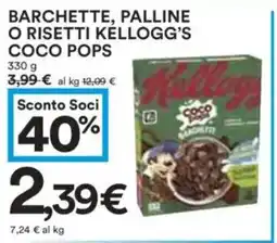 Coop Superstore Barchette, palline o risetti kellogg's coco pops offerta