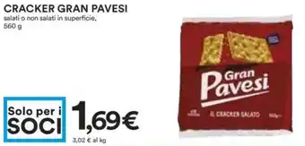 Coop Superstore Cracker gran pavesi salati o non salati in superficie, offerta