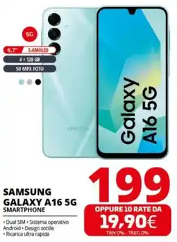 Comet SAMSUNG GALAXY A16 5G SMARTPHONE offerta