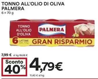 Coop Superstore Tonno all'olio di oliva palmera offerta