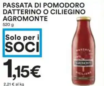 Coop Superstore Passata di pomodoro datterino o ciliegino agromonte offerta