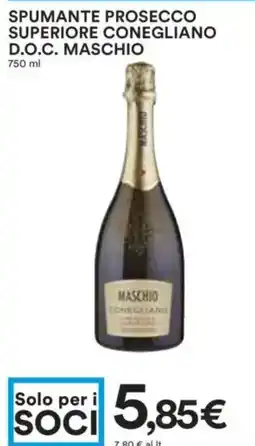 Coop Superstore Spumante prosecco superiore conegliano d.o.c. maschio offerta