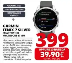 Comet GARMIN FENIX 7 SILVER SMARTWATCH MULTISPORT 47 MM offerta