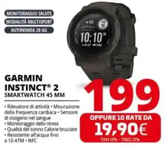 Comet GARMIN INSTINCT 2 SMARTWATCH 45 MM offerta