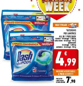 Conad City Detersivo per lavatrice all in 1 pods offerta