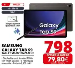 Comet SAMSUNG GALAXY TAB S9 TABLET SM-X710NZAAEUE offerta