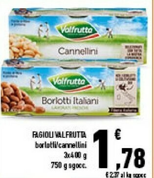 Conad City Fagioli borlotti da fresco 1200 g(ml) offerta