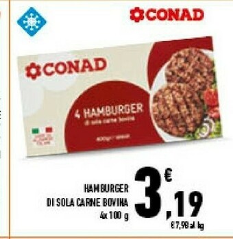 Conad City Conad hamburger offerta