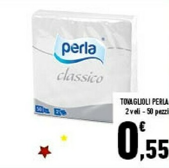 Conad City Tovaglioli 2 veli 50 pezzi offerta