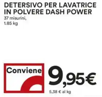 Coop Superstore Detersivo per lavatrice in polvere dash power 37 misurini, offerta