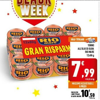 Conad Tonno rio mare offerta